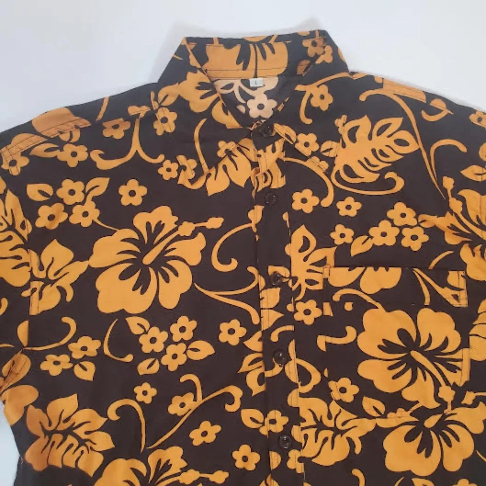 Fear and Loathing in Las Vegas Raoul Duke (Hawaiian) Gold & Black Shirt (Large) - Picture 2 of 8
